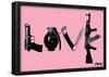 Love (Weapons) Pink Steez Poster-Steez-Framed Poster