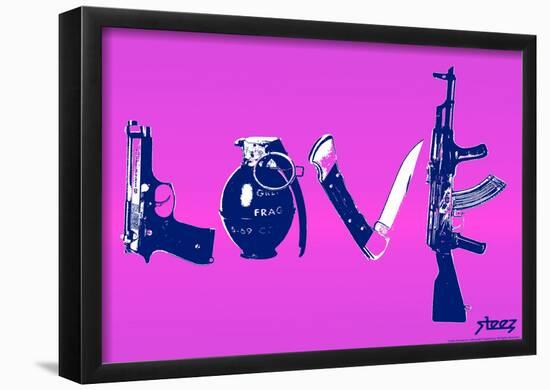 Love (Weapons) Purple Steez Poster-Steez-Framed Poster