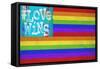 Love Wins Flag-Ali Potman-Framed Stretched Canvas