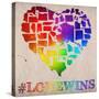 Love Wins Map-Ali Potman-Stretched Canvas