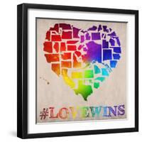 Love Wins Map-Ali Potman-Framed Premium Giclee Print