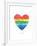 Love Wins Watercolor Rainbow Heart-Brett Wilson-Framed Art Print