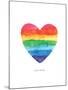 Love Wins Watercolor Rainbow Heart-Brett Wilson-Mounted Art Print