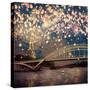 Love Wish Lanterns Over Paris-Paula Belle Flores-Stretched Canvas