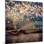 Love Wish Lanterns Over Paris-Paula Belle Flores-Mounted Art Print