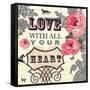 Love with All Your Heart-Violet Leclaire-Framed Stretched Canvas