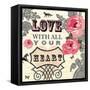 Love with All Your Heart-Violet Leclaire-Framed Stretched Canvas