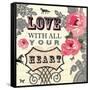 Love with All Your Heart-Violet Leclaire-Framed Stretched Canvas