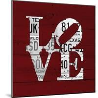 Love Word Art License Plates-Design Turnpike-Mounted Giclee Print