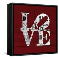 Love Word Art License Plates-Design Turnpike-Framed Stretched Canvas