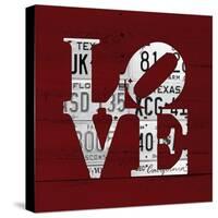 Love Word Art License Plates-Design Turnpike-Stretched Canvas
