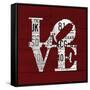 Love Word Art License Plates-Design Turnpike-Framed Stretched Canvas