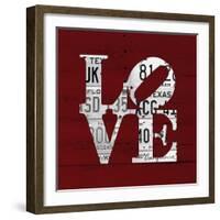 Love Word Art License Plates-Design Turnpike-Framed Giclee Print