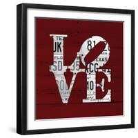 Love Word Art License Plates-Design Turnpike-Framed Giclee Print