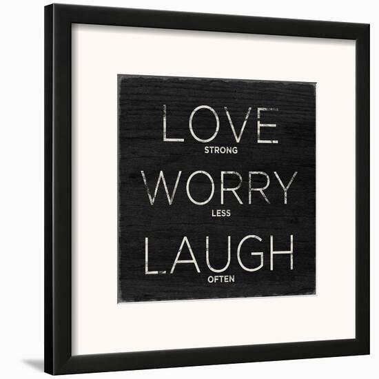 Love, Worry, Laugh-null-Framed Art Print