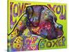 Love You Boxer-Dean Russo-Stretched Canvas