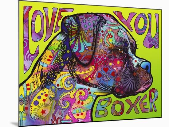 Love You Boxer-Dean Russo-Mounted Giclee Print