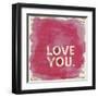 Love You Newsprint-Evangeline Taylor-Framed Art Print