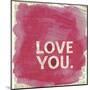 Love You Newsprint-Evangeline Taylor-Mounted Art Print