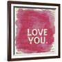 Love You Newsprint-Evangeline Taylor-Framed Art Print