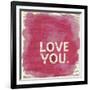 Love You Newsprint-Evangeline Taylor-Framed Art Print