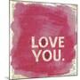 Love You Newsprint-Evangeline Taylor-Mounted Art Print