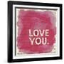 Love You Newsprint-Evangeline Taylor-Framed Art Print