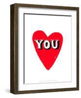 Love You - Tommy Human Cartoon Print-Tommy Human-Framed Art Print