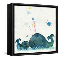 Love You Whales-Wyanne-Framed Stretched Canvas