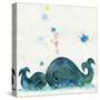 Love You Whales-Wyanne-Stretched Canvas