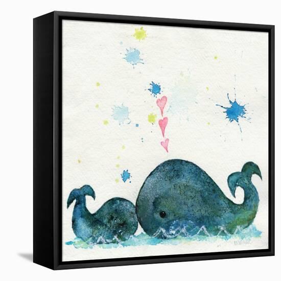 Love You Whales-Wyanne-Framed Stretched Canvas