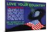 Love Your Country-null-Mounted Art Print