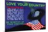 Love Your Country-null-Mounted Art Print