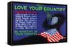 Love Your Country-null-Framed Stretched Canvas