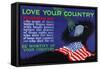 Love Your Country-null-Framed Stretched Canvas