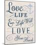 Love your Life-Tom Frazier-Mounted Giclee Print