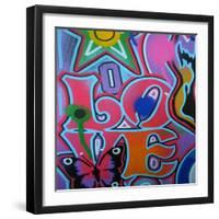 Love-Abstract Graffiti-Framed Giclee Print