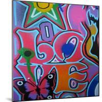 Love-Abstract Graffiti-Mounted Giclee Print