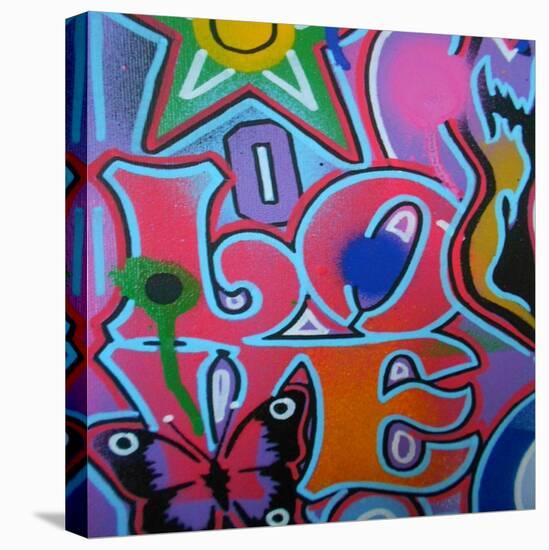 Love-Abstract Graffiti-Stretched Canvas