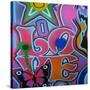 Love-Abstract Graffiti-Stretched Canvas