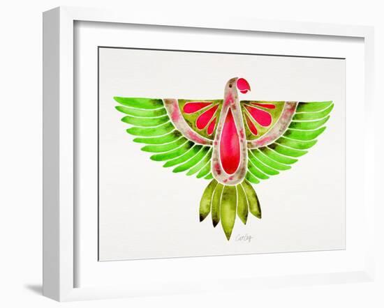 Lovebird Parrot-Cat Coquillette-Framed Art Print