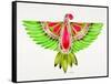 Lovebird Parrot-Cat Coquillette-Framed Stretched Canvas