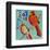 Lovebirds Cardinals-null-Framed Art Print