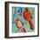 Lovebirds Cardinals-null-Framed Art Print