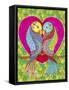 Lovebirds in Colour-Hello Angel-Framed Stretched Canvas