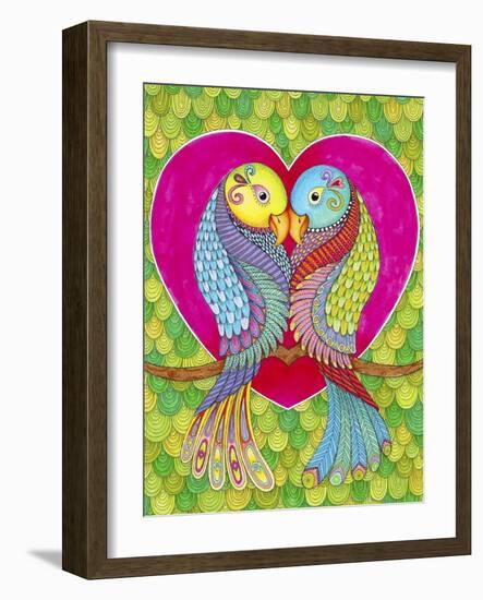 Lovebirds in Colour-Hello Angel-Framed Giclee Print