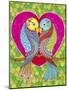 Lovebirds in Colour-Hello Angel-Mounted Giclee Print