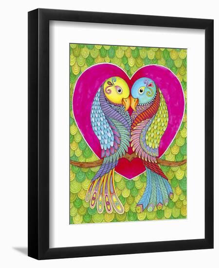 Lovebirds in Colour-Hello Angel-Framed Giclee Print