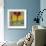 Lovebirds Yelllow-null-Framed Art Print displayed on a wall