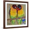 Lovebirds Yelllow-null-Framed Art Print